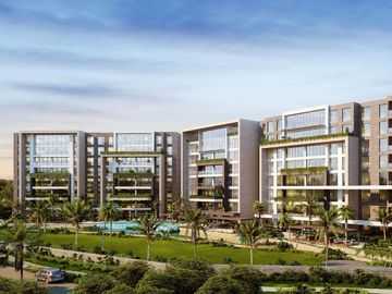 Departamento en venta con vista al campo de golf y lago, en Yucatan Country Club, venta Mérida.