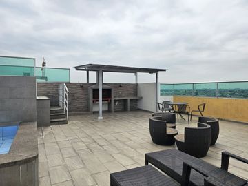 Venta de departamento con Vista Panorámica desde un cerro de 80 metros junto al Colegio San José frente a la urbanización Álamos Norte en Guayaquilegi