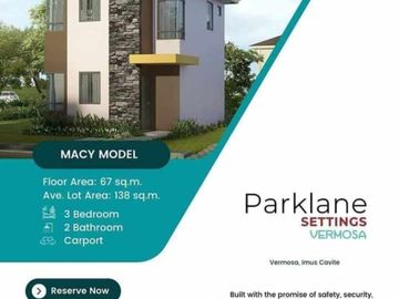3BR HOUSE AND LOT Parklane Settings Vermosa Imus, Cavite