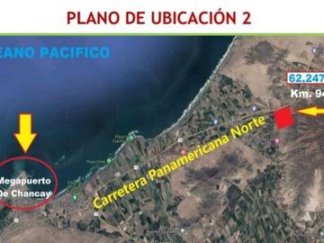 Terreno en Chancay, 62,467 m2 al lado de la Carretera Panamericana