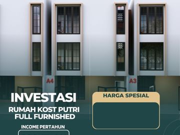 JUAL Kosan Putri (10 Kamar Kos) di Beji Dekat Kampus UI, Kost Baru 3 LANTAI Murah, Kota Depok Dijual