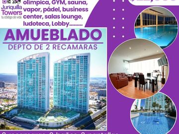 DEPARTAMENTO DE LUJO AMUEBLADO con las mejores amenidades, MANTENIMIENTO E INTERNET INCLUIDO EN LA RENTA