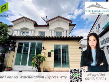 Townhouse for sale, The Connect Watcharaphon Expressway, corner unit. selling for 2.99 million Baht.