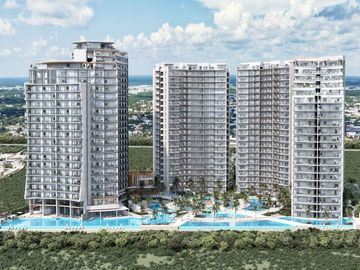 Condo con Cancha Multiusos, Futbol infantil, Alberca, pre-construcción,  Boulevard Colosio venta, Cancun.