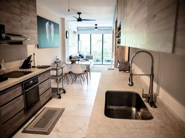 Penthouse con rooftop privado y area de asador amueblado, sistema Smart Home, en venta Tangolunda, Huatulco