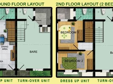 The 2 Bedroom Townhouse for Sale in Emerald Residences Tanza, Cavite
