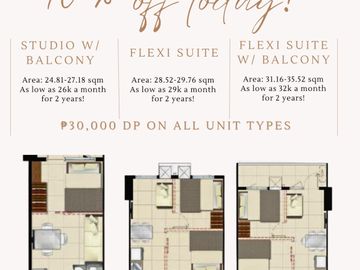 Pre-Selling 28.52 SQM Studio Condo Unit at Smile Residences in Bacolod City Premiere Waterfront Development