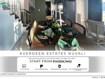 182 SQM House and Lot For Sale in Calamba, Laguna - Averdeen Estate Nuvali Erin