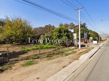 Leon Propiedades vende terreno de 569m2 a orillas de Ruta 68, Miraflores, Curacavi.