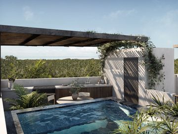 CONDOMINIO DE DEPARTAMENTOS PH Y LOFTS SOBRE AVENIDA PRINCIPAL EN TULUM