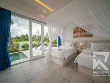Spacous 3 Bedroom Villa with Ricefield View in Ubud Bali for Sale Leasehold