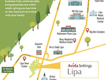 Avida Settings Lipa nearby Robinsons Place Lipa
