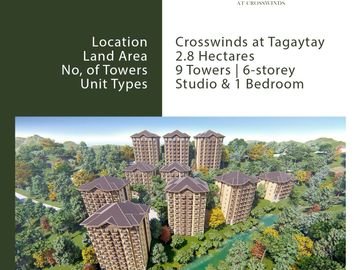 Studio Condo for sale at Alpine Villas Crosswinds Tagaytay