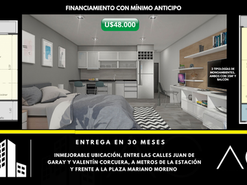 Monoambiente 35 m² con Cochera. Financiación Única, Hipólito Yrigoyen 6200