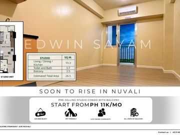 Pre Selling Mid Rise Studio Condo with Balcony in Sta Rosa Laguna