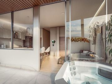 Departamento con alberca común, terraza, rooftop, pre-construcción, Cabo San Lucas