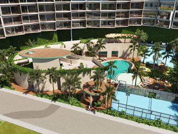 Condominio con club de playa, vista al mar, en venta Chicxulub Puerto, Merida.