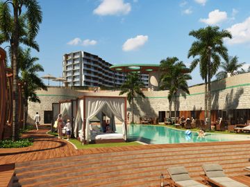 Condominio con club de playa, vista al mar, en venta Chicxulub Puerto, Merida.