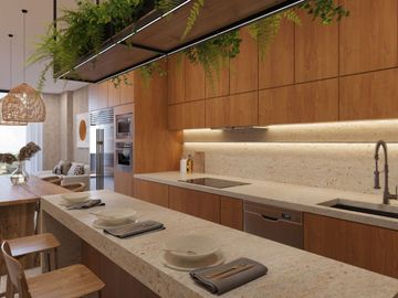 Condominio con club de playa, vista al mar, en venta Chicxulub Puerto, Merida.
