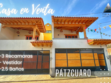 Casa Nueva Privada Patzcuaro 4 Recamaras RoofGarden Asador terraza cerca de la plaza