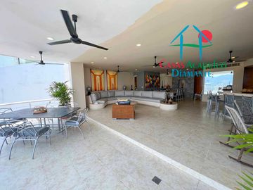 Depa en renta vacacional para 10 personas. Con terraza y vista al mar