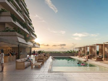 Condominio  con alberca privada y cuarto de servicio, Bar de la piscina, cine, venta, Zona Norte, Merida.