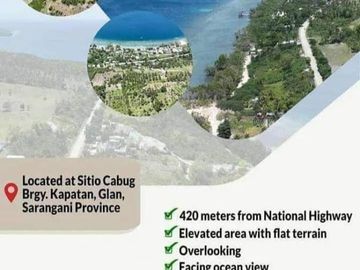 FOR SALE OVERLOOKING TITLED PROPERTY @ 500sq.m. for ONLY 350K😘 Facing Sarangani Bay and Mt. Matutum🏔️