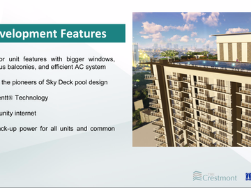 Available 1 Bedroom Unit for Sale at The Crestmont