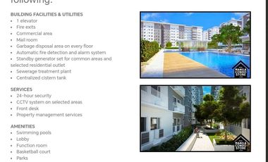 Studio type 75,000 DP only lipat agad Affordable Rent to Own Condominium in Quezon City nr SM Fairview,MRT7, National University
