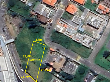 Terreno de venta 683 M2, Urbanizacion privada, Valle De Los Chillos