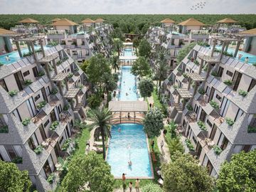 Venta de departamento totalmente amueblado en Aldea Zama