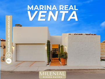 Casa amueblada en venta en Marina Real San Carlos, una planta, 4 recámaras, jacuzzi, rooftop con vista y cochera eléctrica, lista para habitar