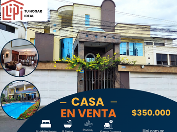 Venta de Casa con 6 Dormitorios y Piscina en Portoviejo, Manabí