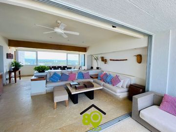 Departamento con playa de 4 recámaras en Acapulco