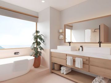 Departamento, vista a la montaña, alberca privada, jardín, en venta Huatulco.