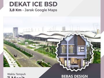 Rumah Mtr BSD Serpong, Baru 2 LANTAI, Mewah Harga Murah Townhouse Exclusive di Tangerang Jual Dijual