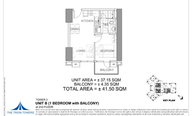Trion Tower rent to own , light payment, 1 bedroom