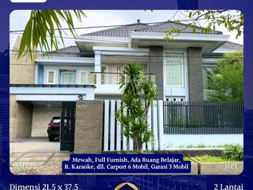 Dijual Rumah Mewah 2 Lantai Klampis Wisma Mukti Surabaya 12.5M Full Furnish