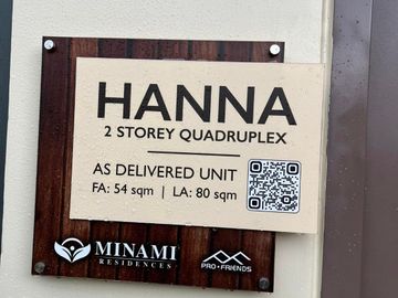 HOUSE AND LOT FOR SALE HANNA  QUADRUPLEX MINAMI RESIDENCES LOCATED GENERAL TRIAS CAVITE 45MINS AWAY FROM METRO MANILA .