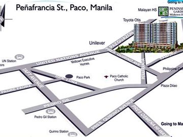 Ready for occupancy condo in paco manila city area PENINSULA GARDEN MIDTOWN HOMES Rent To Own near UN avenue Near robinson place otis Rent to own cond