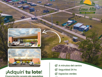 Tu lote hoy con anticipo y cuotas