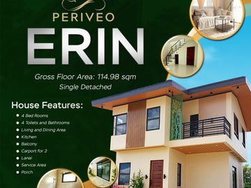 FREE Air conditions for all rooms & FREE Smart TV for this Premium Single Detached House and Lot Unit @ Periveo Leisure Estates Along Lipa-Ibaan Road,