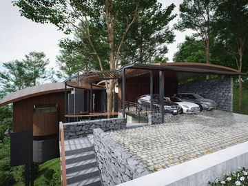 New Modern 5 Bedroom Tropical Sky Ocean Pool Villa in Koh Siray, Phuket for sale