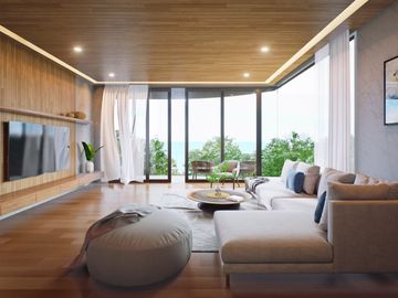 New Modern 5 Bedroom Tropical Sky Ocean Pool Villa in Koh Siray, Phuket for sale