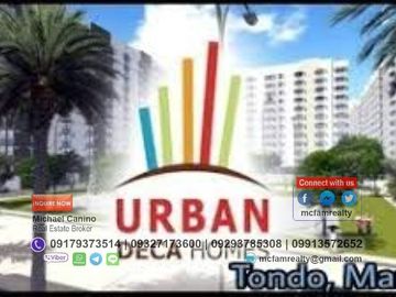 Condo For Sale Near Divisoria Market Urban Deca Manila Rent to Own thru PAG-IBIG, Bank or In-house