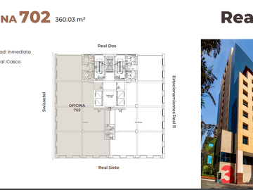 Oficinas Casco en La Torre Camino Real, San Isidro - 360 m²