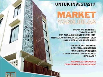 Apartkos Kahf Dekat Kampus UI, Kosan Baru Murah Mewah, Kukusan Beji Dekat Margonda Depok Jual Dijual