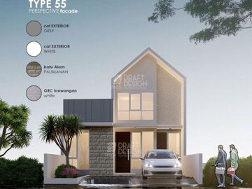 Rumah Rq Cilebut Dekat Stasiun, Baru MEZZANINE/2/1 LANTAI, Murah Syariah, Sukaraja Bogor Jual Dijual