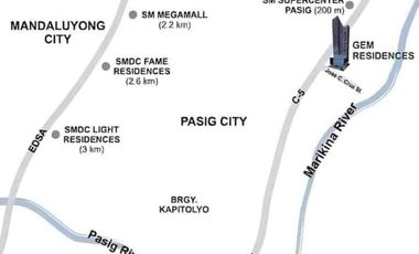 16,100 per month only Affordable Condominium in Pasig City Gem Residences near Ortigas CBD,Tiendisitas,BGC
