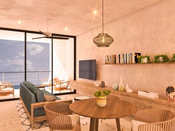 Condominio frente al mar de 2 terrazas, albercas, gym, en venta Telchac.